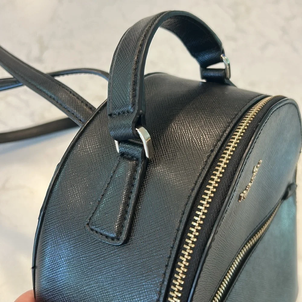 Kate Spade Black Perry Leather Backpack Gold Hardware Pockets